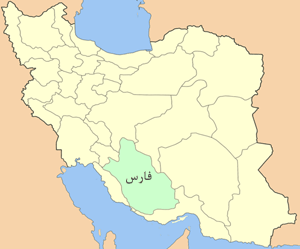 استان فارس در نقشه ایران